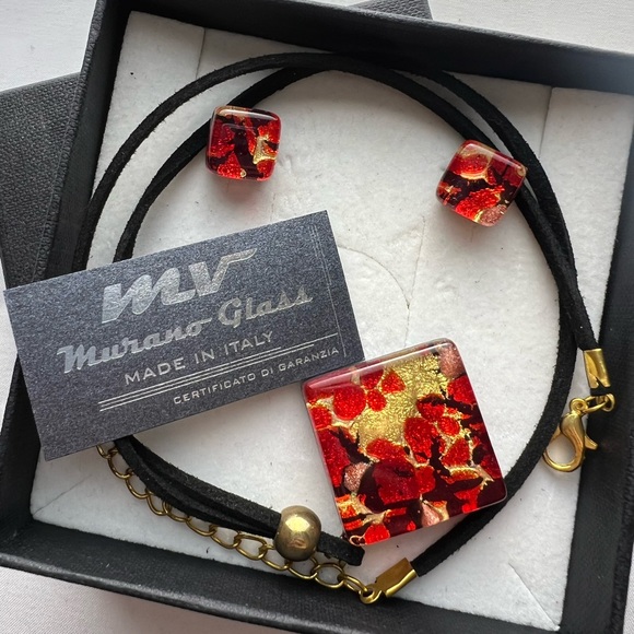 Murano Glass Jewelry Set (Made and Bought from Italy) - Picture 3 of 3